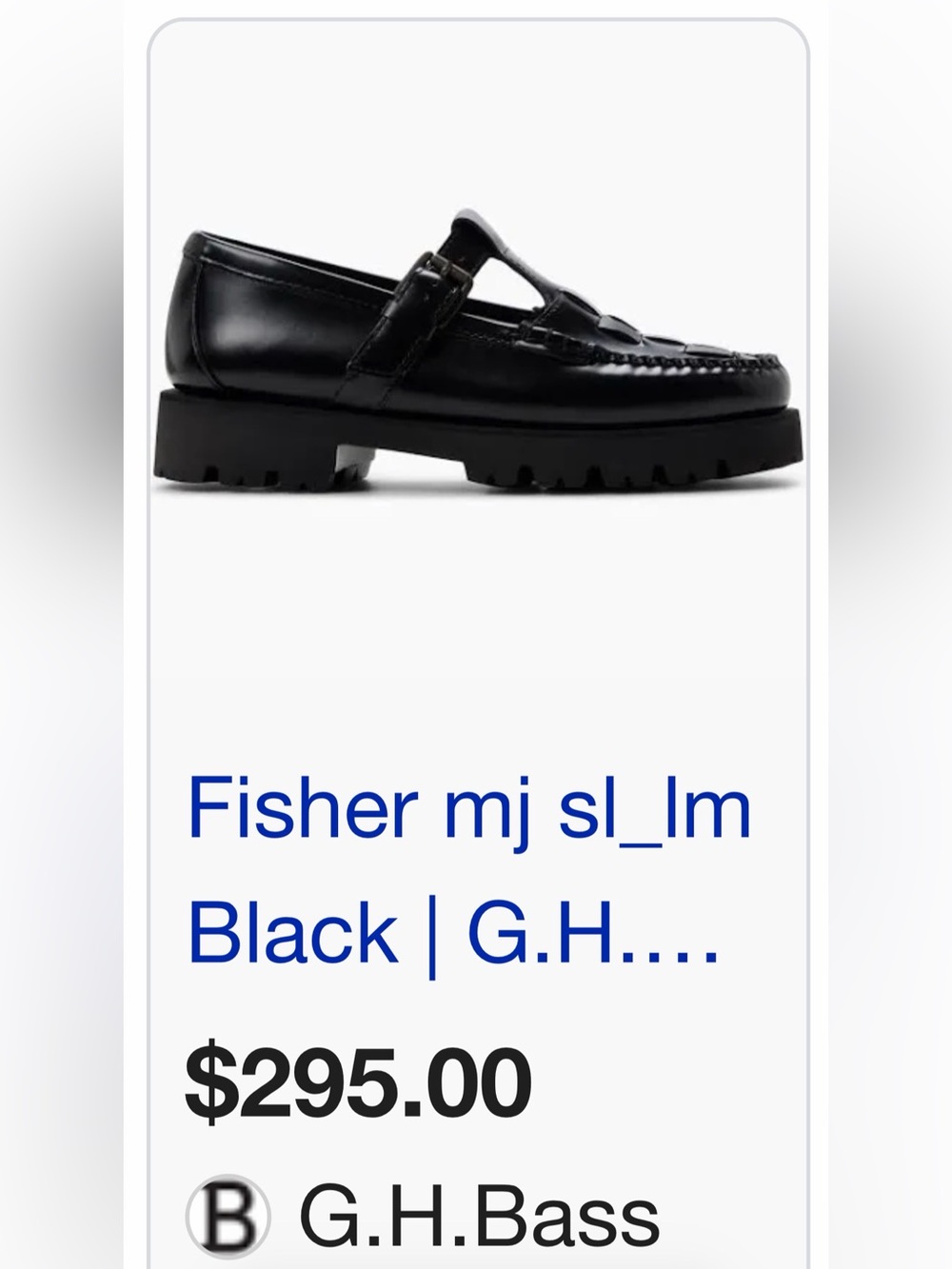 G.H. Bass & Co. Fisherman Mary Jane loafers Black Leather 8.5 - Picture 12 of 13